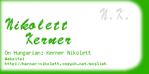 nikolett kerner business card